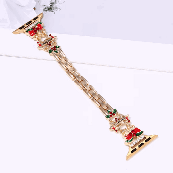 Christmas Link Bracelet for Apple Watch (Bow/Bells)