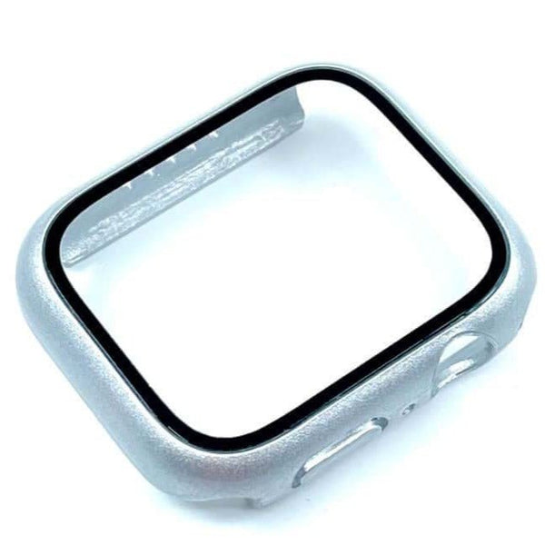 Modbands Matte Silver Tempered Glass Screen Protector Apple Case