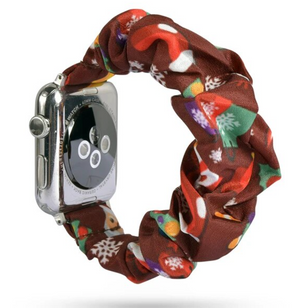 Modbands Brown Yellow Red Christmas Scrunchie Apple Watch Band Apple Watch band