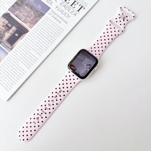 Modbands Polka Dot Silicone - Pink Apple Watch band