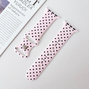 Modbands Polka Dot Silicone - Pink Apple Watch band
