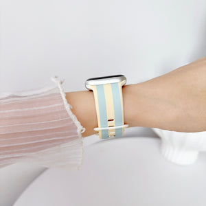 Modbands Stripe Silicone - Blue Apple Watch band