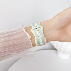 Modbands Stripe Silicone - Blue Apple Watch band