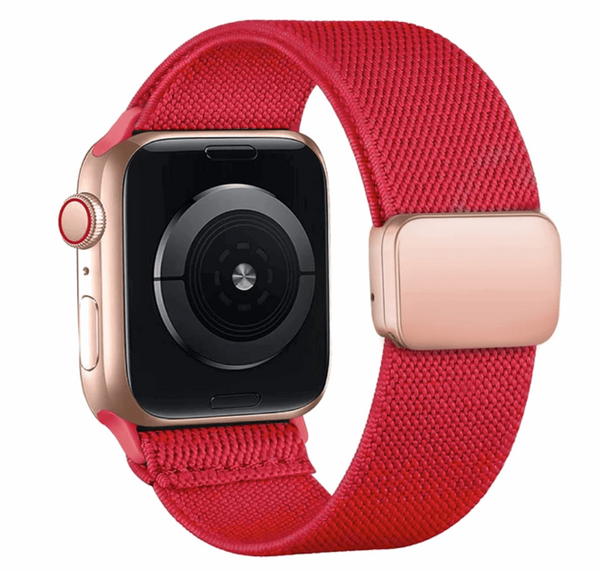 Modbands Red Magnetic Nylon Loop Apple Watch band