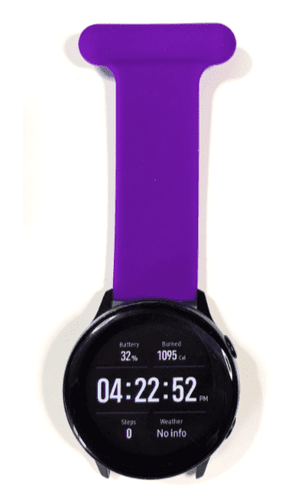 Modbands Purple Nurses Pin Fob for 20mm Quick Release Smartwatches Apple Watch band