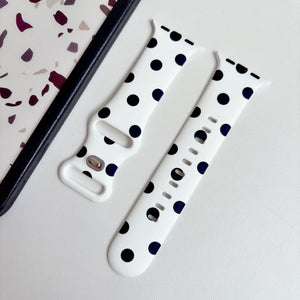 Modbands Black Spots Silicone Prints Apple Watch band