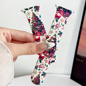 Modbands Christmas Tree Christmas Silicone Prints Apple Watch band