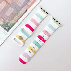 Modbands Colourful Stripes Silicone Prints Apple Watch band