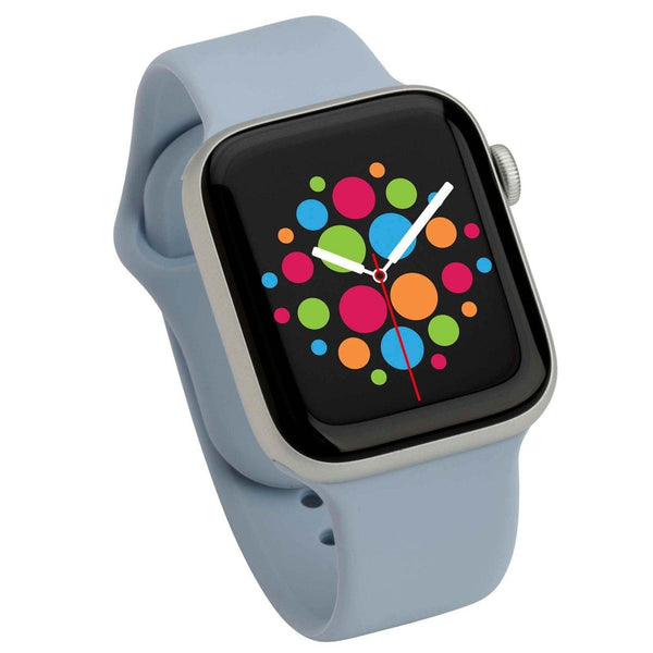 Modbands Grey Blue Classic Silicone Pastel Apple Watch band