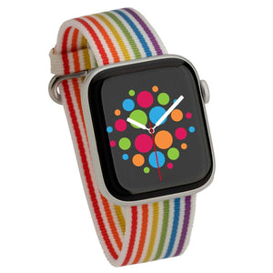 Modbands Rainbow pride 42 44 45 46 49mm Striped Woven Nylon Apple Watch band