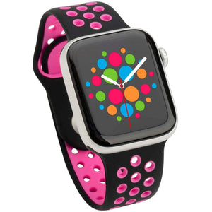 Modbands Black pink Silicone Sport Apple Watch band